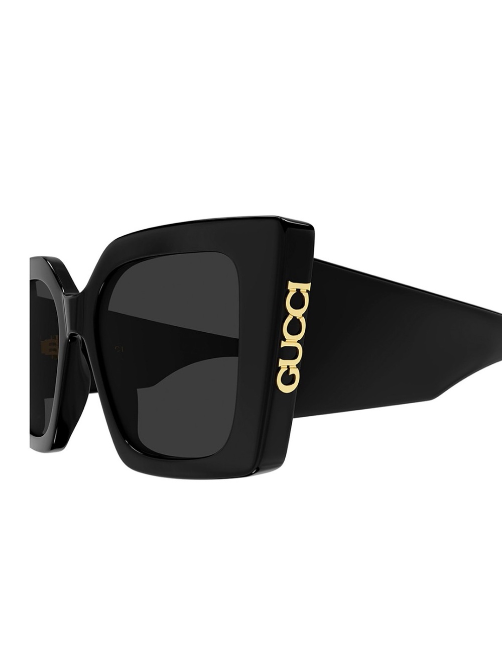 Gucci Black Butterly Sunglasses with Gold Logo - Picture 4 of 4